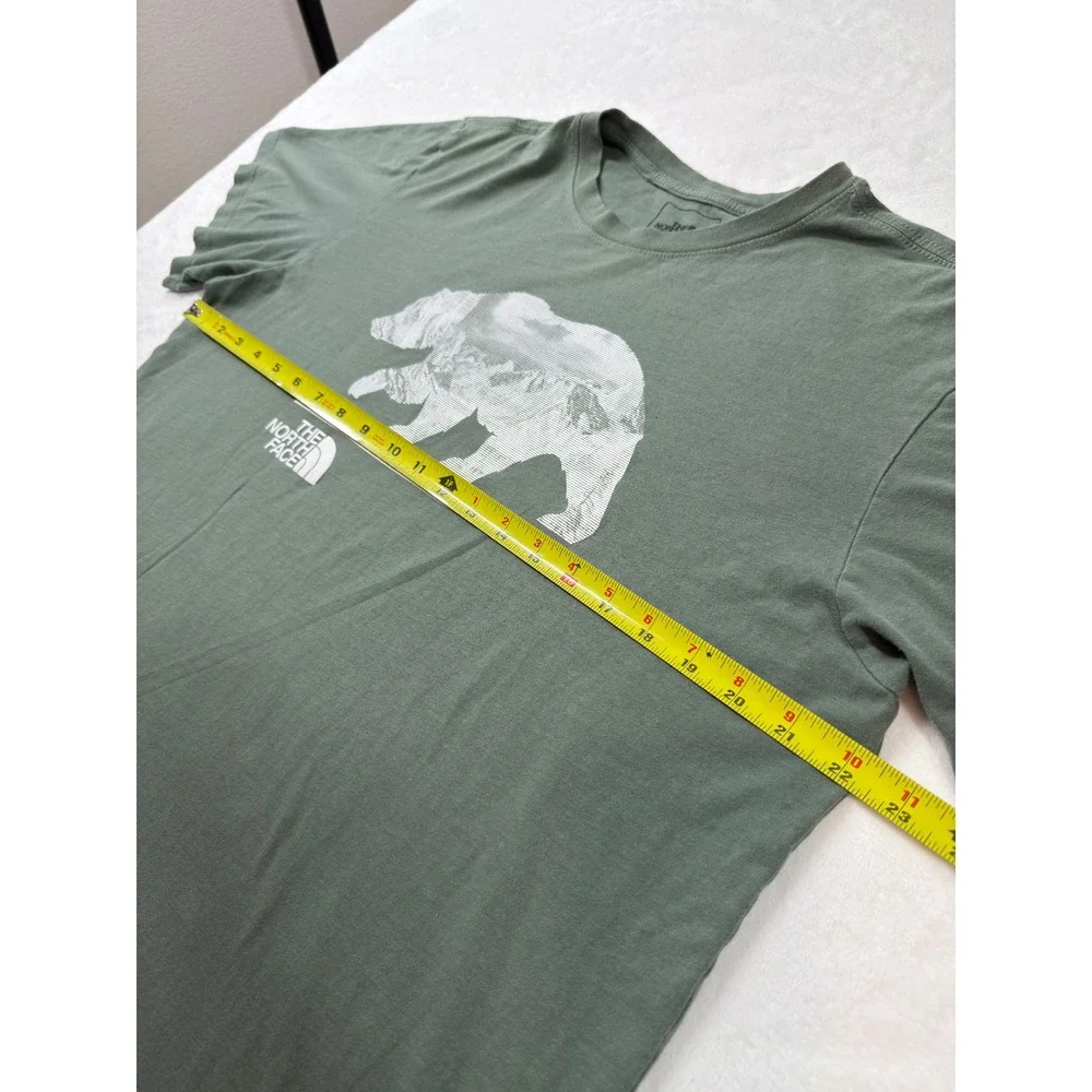 The North Face Graphic Tee Mens Large‎ Green Fair Bear Mountain ML056
